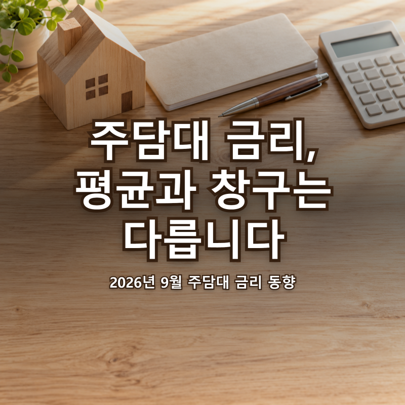 주담대 금리 "4.66%라더니 5%대야?" 평균과 창구 하단, 신용대출 6.33%