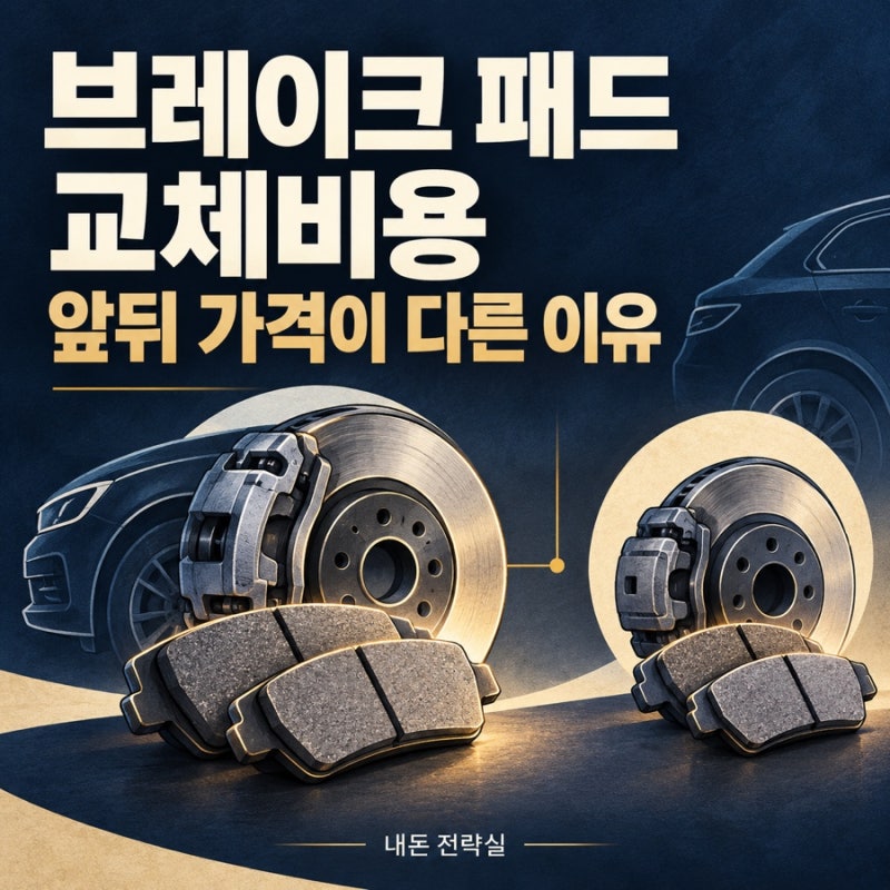 브레이크 패드 교체비용, 앞뒤 가격이 다른 이유