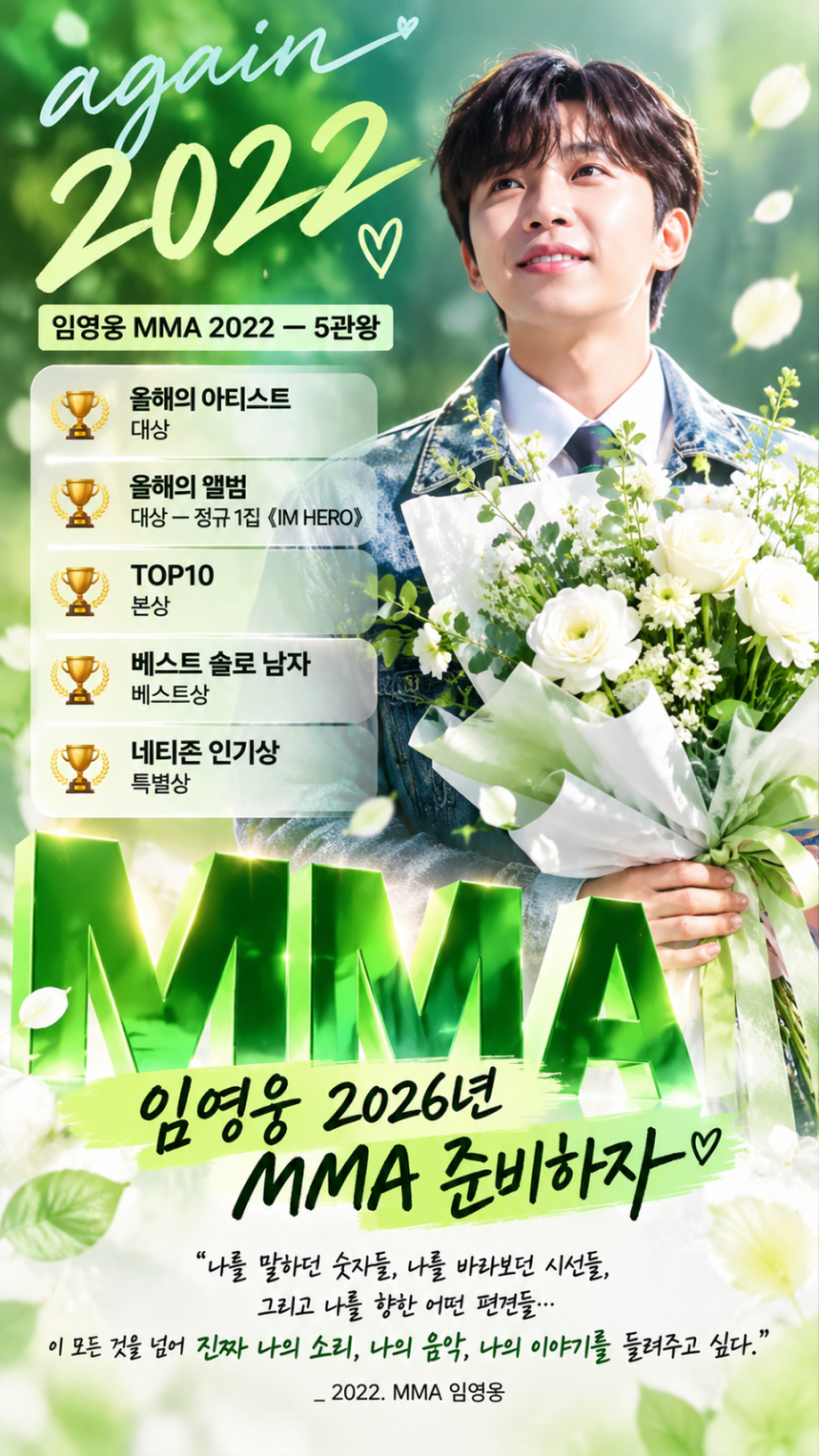 임영웅 IM_HERO 10 써클 차트 총정리(39주 차)... 2026년 MMA 준비하기