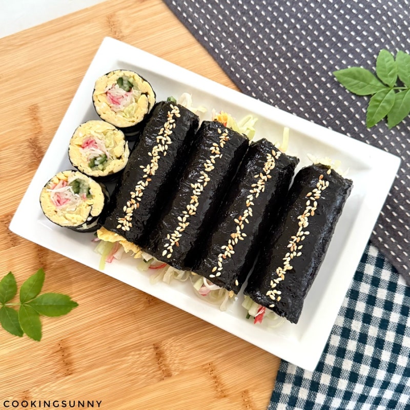 “김밥에 양배추를 이렇게 넣으면 무조건 살 빠져요!” 살 안찌는 밥없는 맛살 양배추 꼬마....