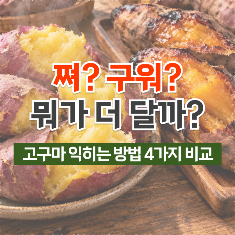 고구마 맛있게 익히는 법, 찌기·삶기·에어프라이어·오븐 비교