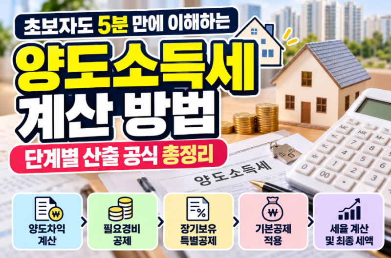 양도소득세 계산 방법: 초보자도 5분 만에 이해하는 단계별 산출 공식