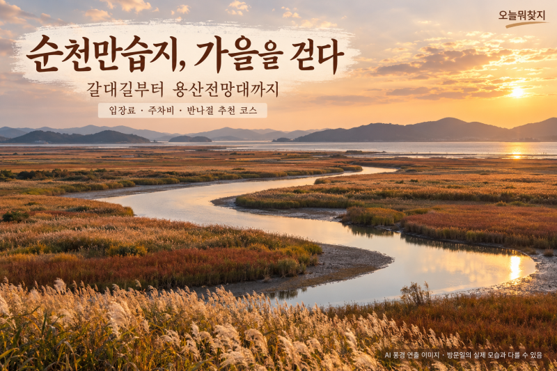 순천만습지 가을 여행｜갈대길·용산전망대 추천 코스와 입장료·주차 정보