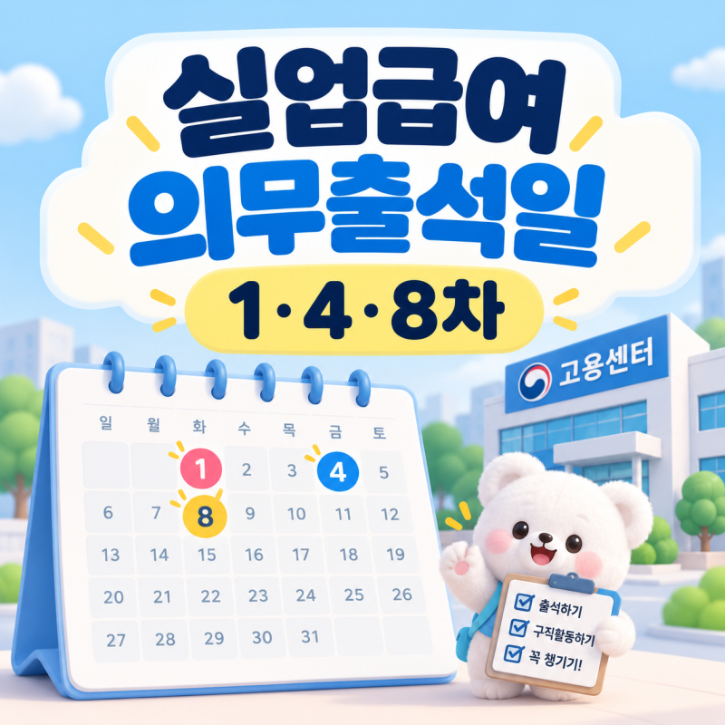 실업급여 의무출석일 언제인가요? 1·4·8차 출석 기준 정리