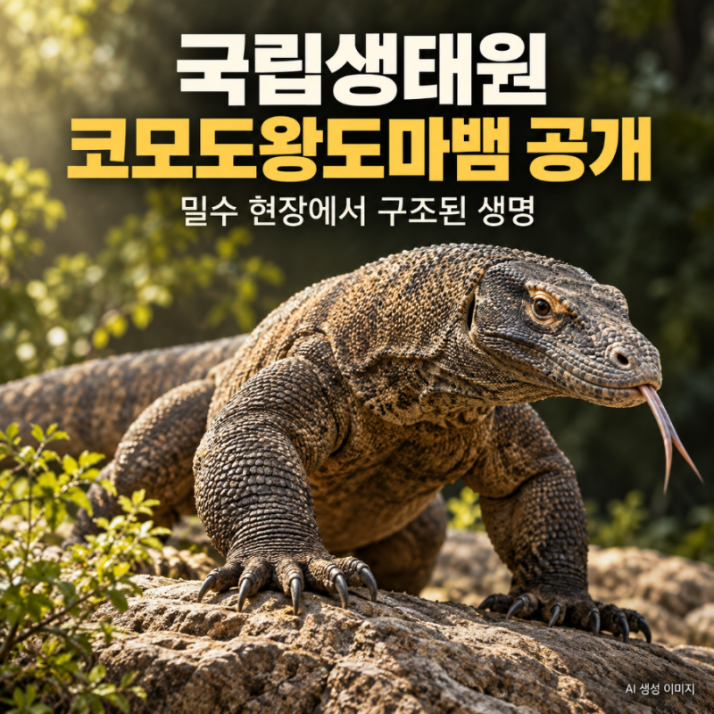 서천 국립생태원 가볼 만한 이유, 국내 유일 코모도왕도마뱀