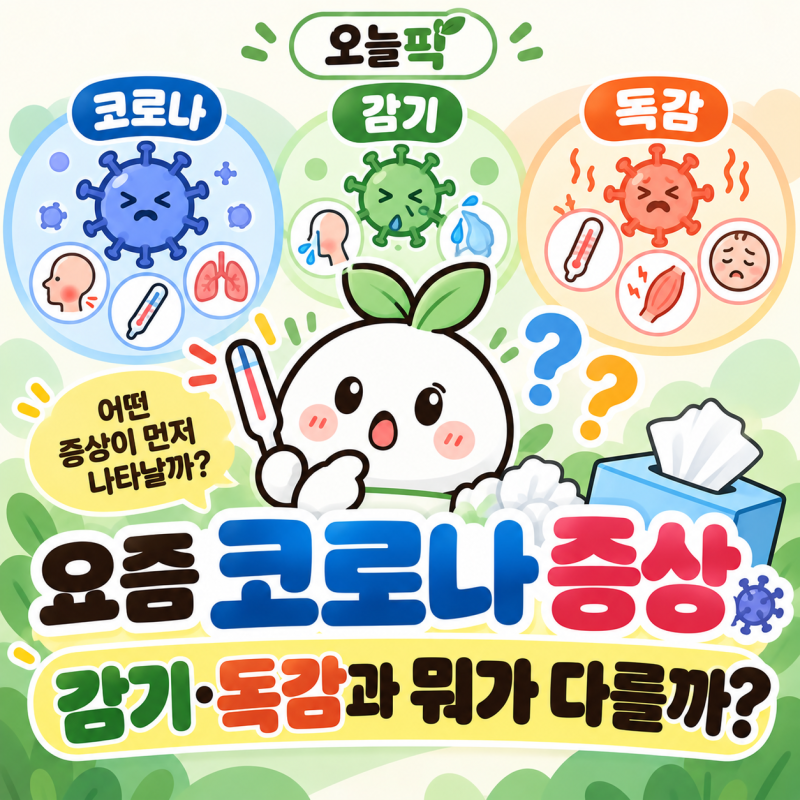 요즘 코로나 증상 순서 총정리, 감기·독감과 어떻게 다를까?