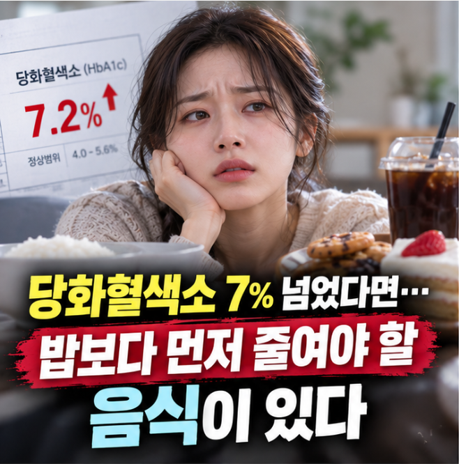 당화혈색소 7% 넘었다면…밥보다 먼저 줄여야 할 음식이 있다