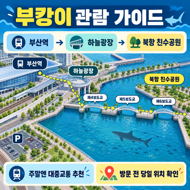 부캉이 아직 볼 수 있을까? 부산 북항 위치·주차·관람 포인트 총정리
