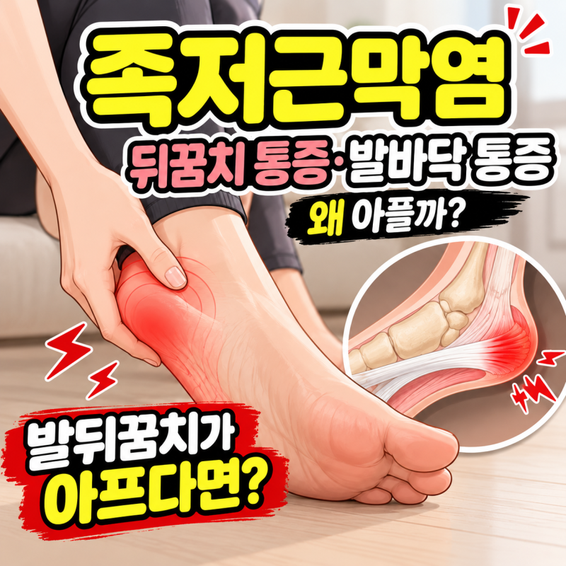 족저근막염 뒤꿈치 통증·발바닥 통증, 왜 아플까? 발뒤꿈치가 아프다면? 집에서 해볼 수 있....