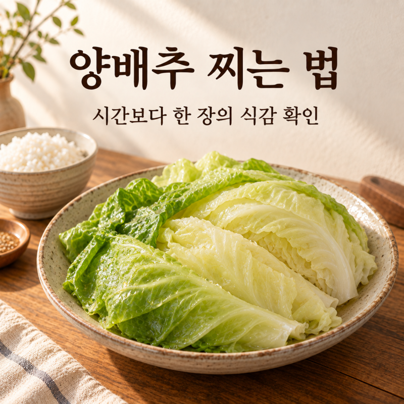 양배추 찌는 법, 찜기 몇 분부터 아삭함과 부드러움이 갈릴까?