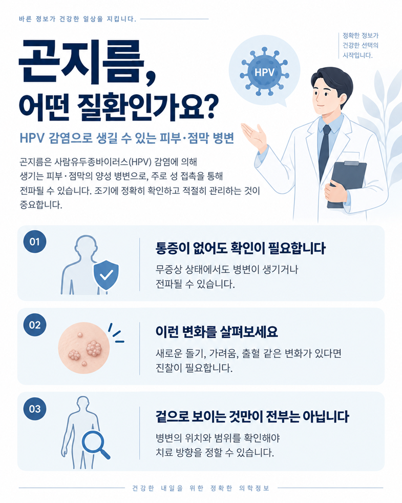 문정동비뇨기과 곤지름, 생긴 위치에 따라 치료도 달라질까요?