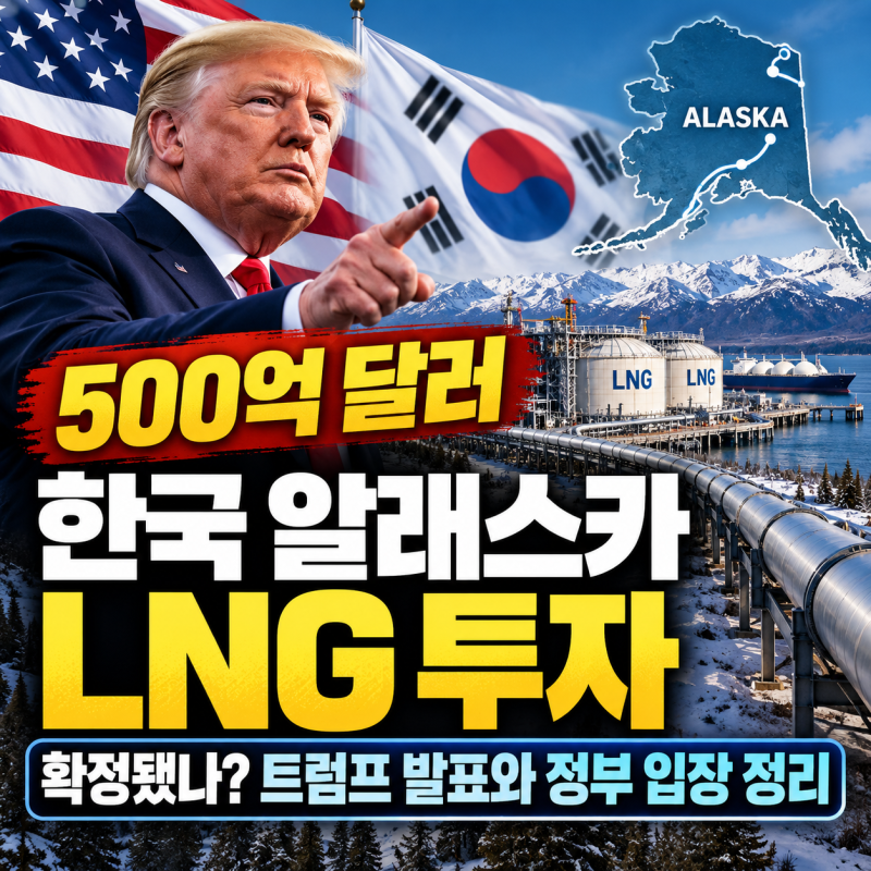 한국 알래스카 LNG 투자 500억 달러 확정됐나? 트럼프 발표와 정부 입장 정리