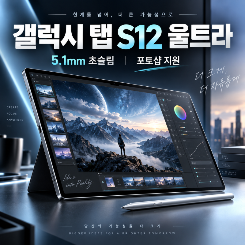 갤럭시 탭 S12 울트라 10월 7일 출시, 가격 189만원부터 포토샵 가능한 스펙 정리