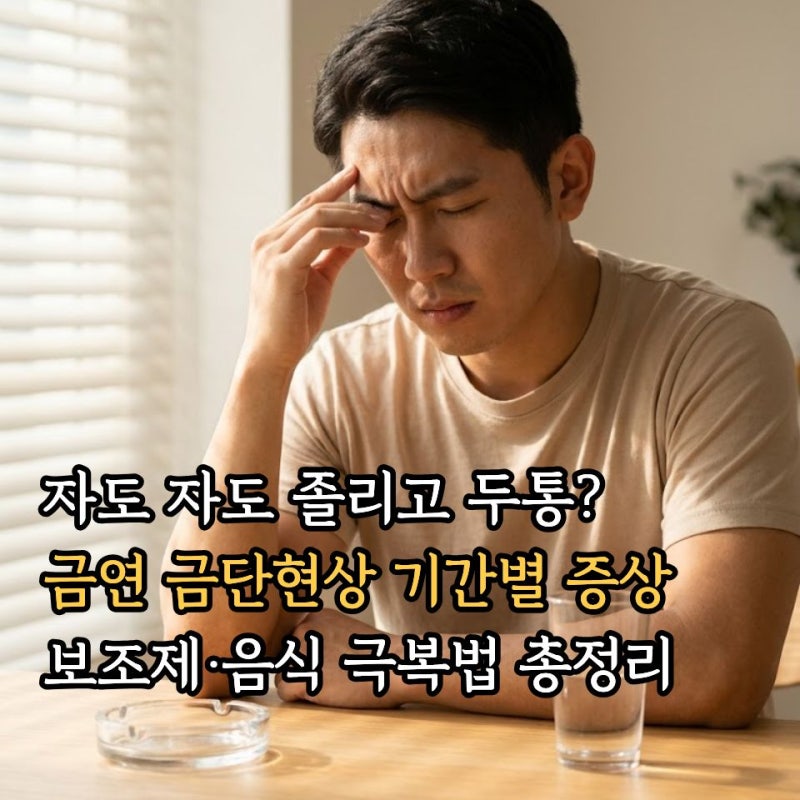 자도 자도 졸리고 두통까지? 금연 금단현상 기간별 증상과 보조제 극복법"