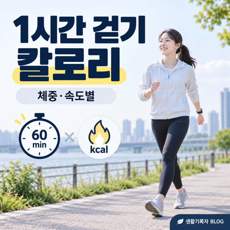 1시간 걷기 칼로리는 얼마나 될까? 체중·속도별 소모량 계산
