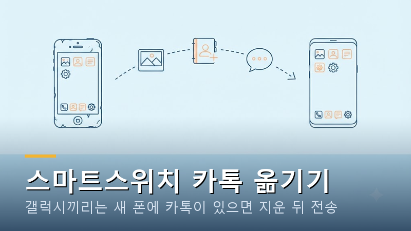스마트스위치 카톡까지 옮겨질까?｜2026 갤럭시·아이폰 조건 총정리
