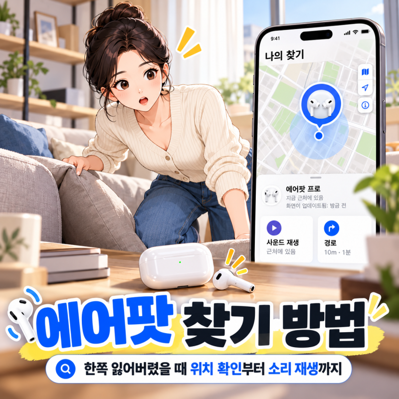 에어팟 찾기 방법, 한쪽 잃어버렸을 때 위치 확인부터 소리 재생까지