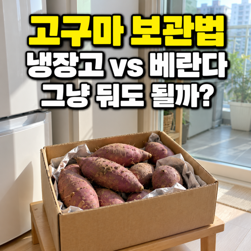 고구마 저장 온도 보관법, 베란다 대신 냉장고에 넣으면 썩기 쉬운 이유