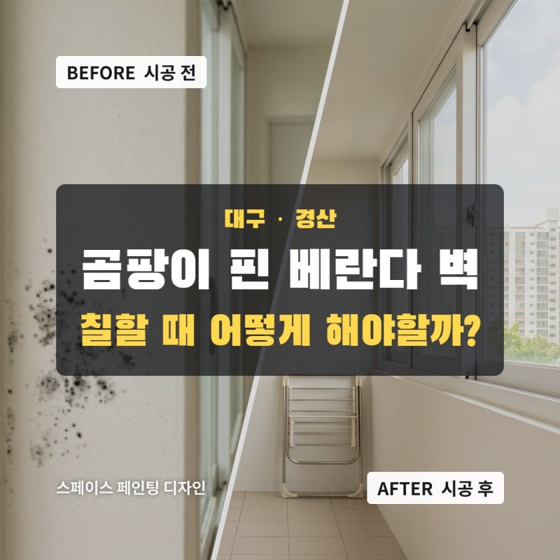 [셀프 페인트] 곰팡이 핀 베란다 벽 칠할 때 반드시 알아야 할 것