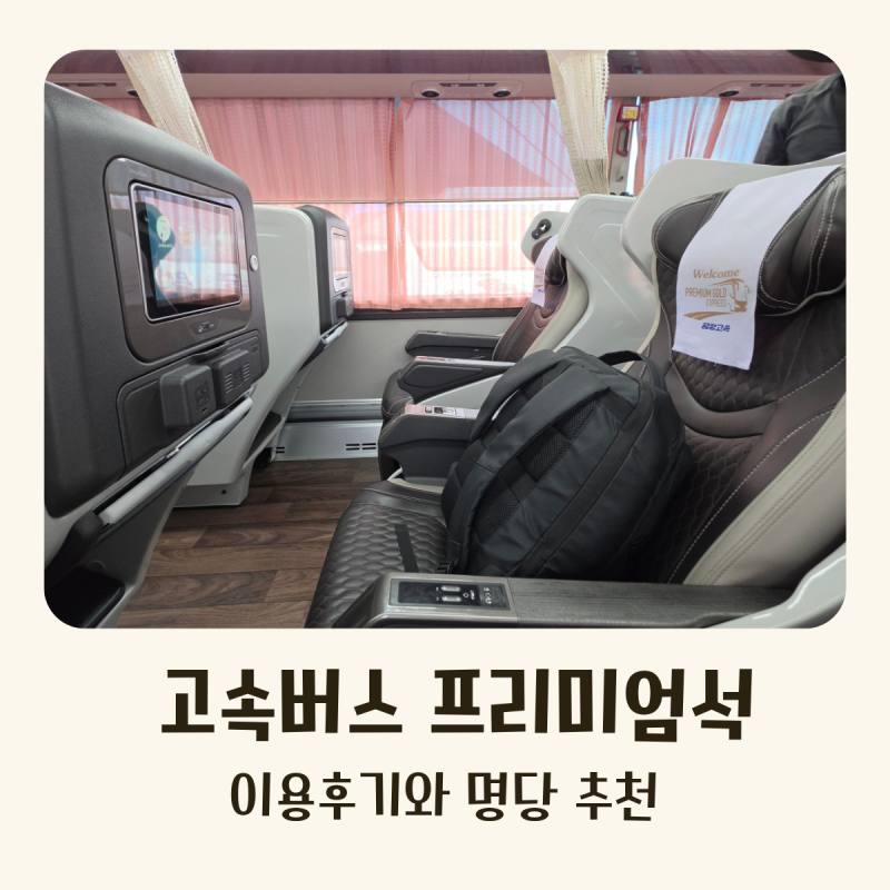부산에서 서울 고속버스 프리미엄석 실제 이용 후기와 명당 추천