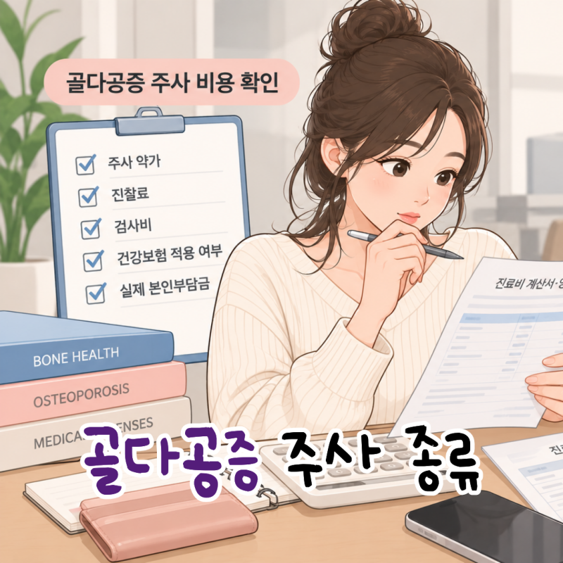 골다공증 주사 종류와 비용, 맞기 전 확인할 점