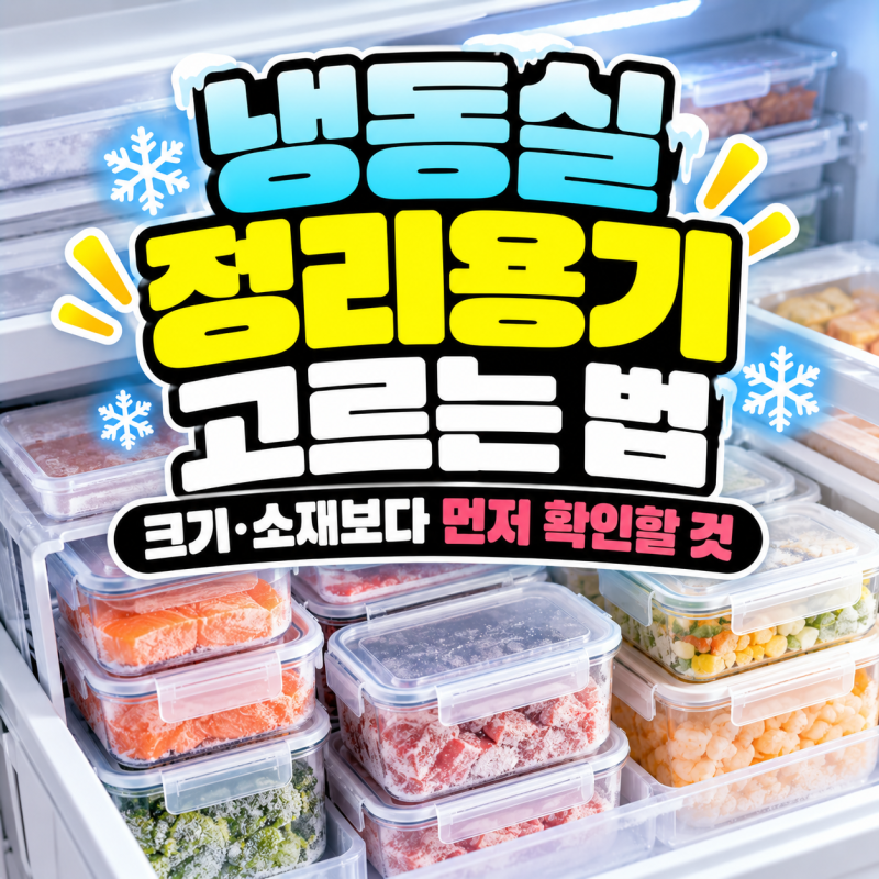 냉동실 정리용기 고르는 법, 크기·소재보다 먼저 확인할 것