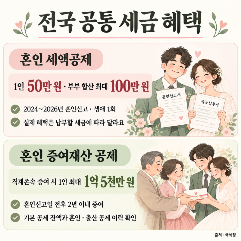 2026년 지역별 결혼축하금 비교 및 혜택 정리: 최대 2,000만 원까지 받는 법
