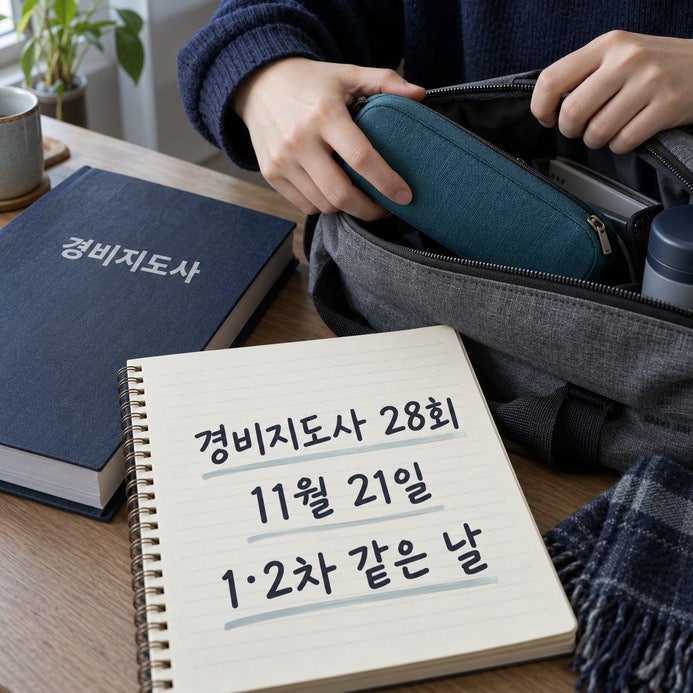 2026 경비지도사 28회 시험일정, 11월 21일 1·2차 동시 시험과 빈자리 추가접수 11월 12~13일