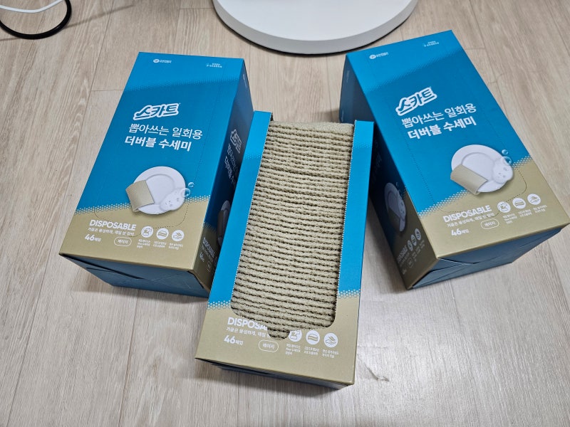 스카트 더버블 일회용 수세미 다이소 비교해 봤어