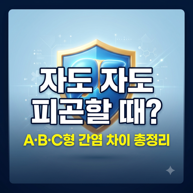 피곤해서 그런 걸까? A형 B형 C형 간염 차이와 초기증상 총정리 (+예방접종 꿀팁)