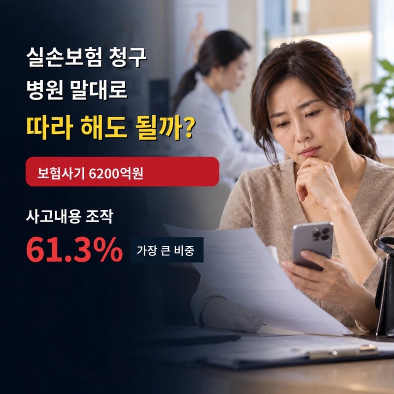 병원에서 실손보험 청구 권유받았는데 따라도 될까? 보험사기 6200억원, 사고내용 조작이 61%