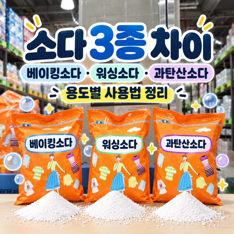 트레이더스 과탄산소다? 워싱소다 베이킹소다의 차이점? 사용법 정리