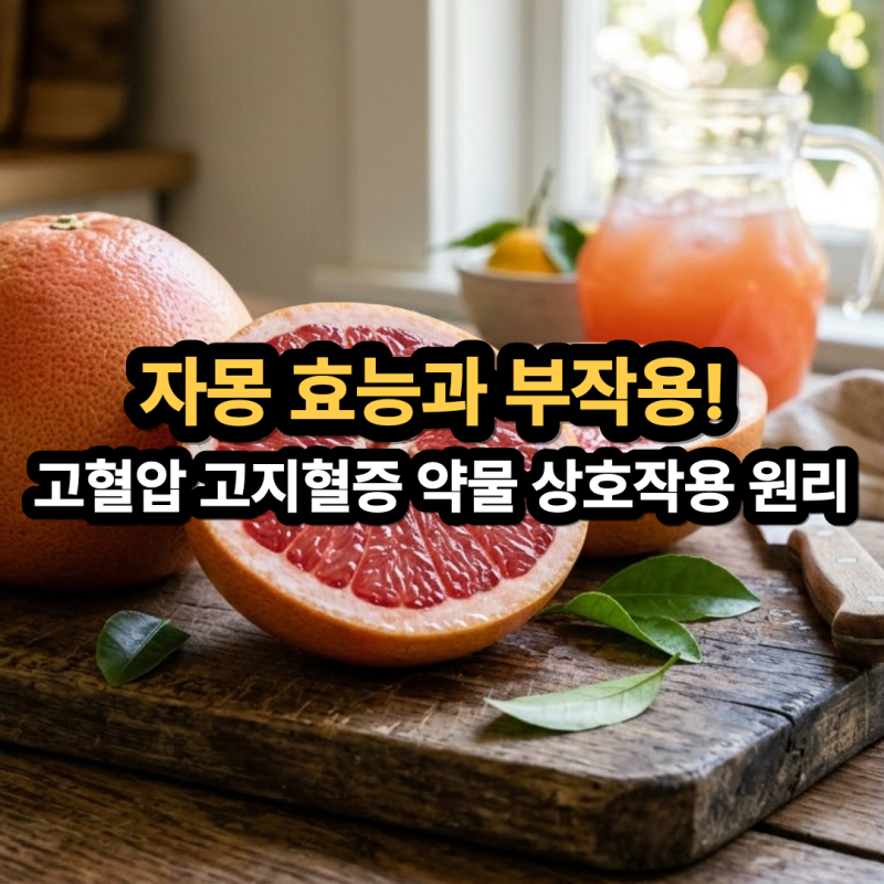 다이어트에 좋은 자몽! 고혈압·고지혈증약 복용 시 절대 먹으면 안 되는 이유