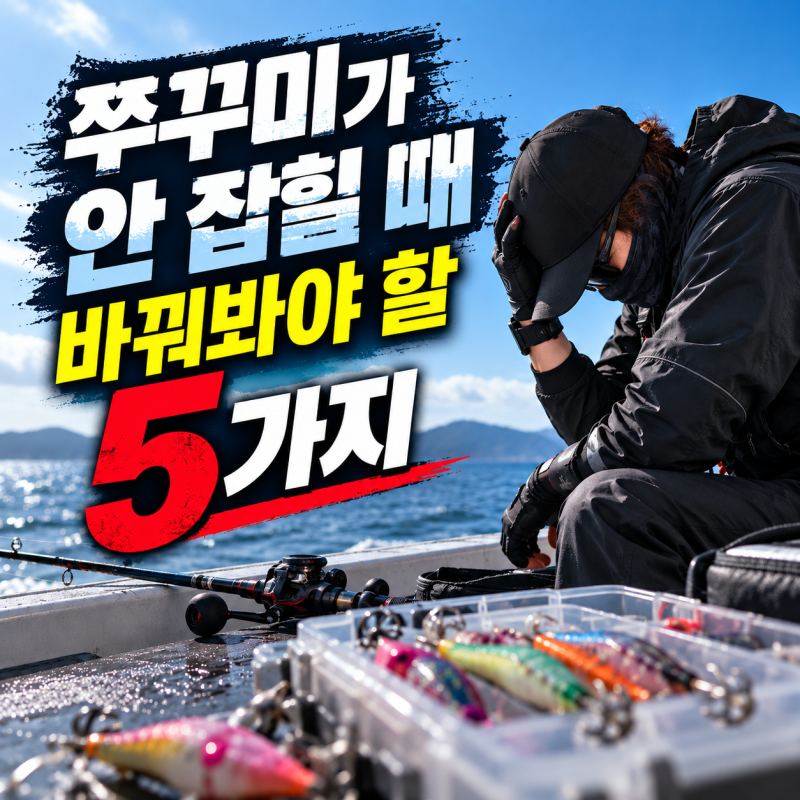 [낚시정보] 쭈꾸미 잘 잡는 방법 ! / 쭈꾸미 안잡힐 때 바꿔야할 5가지
