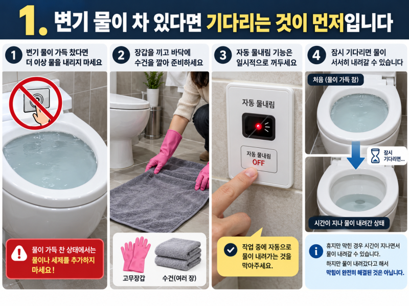 변기 뚫는 법 뚫어뻥 없을 때, 샴푸·주방세제·페트병 사용 전에 확인할 사항