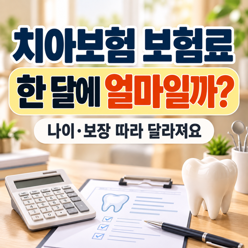 치아보험 보험료 얼마일까? 나이·보장내용에 따라 왜 달라질까?