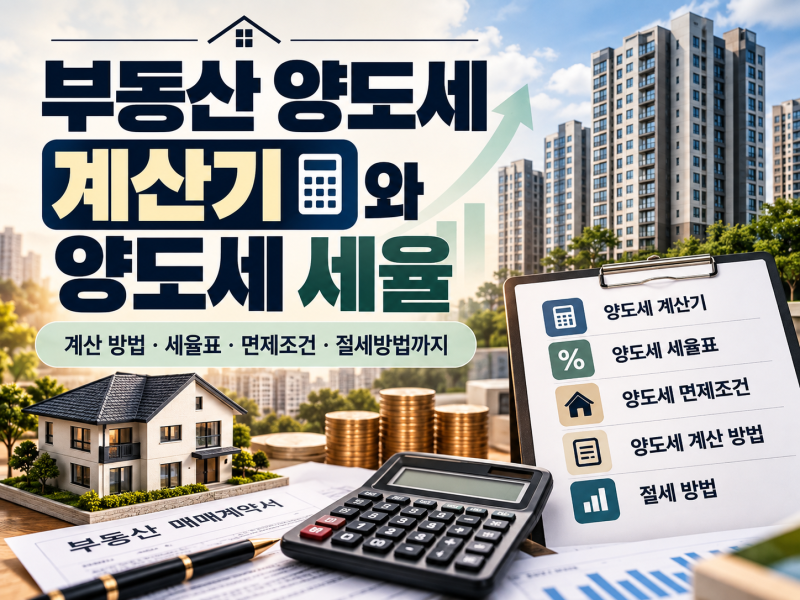 부동산 양도세 계산기 와 양도세 세율 총정리