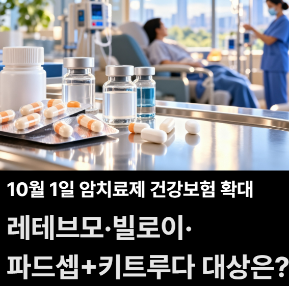 10월 1일부터 항암제 건강보험 확대 어떤 암 환자가 혜택받나