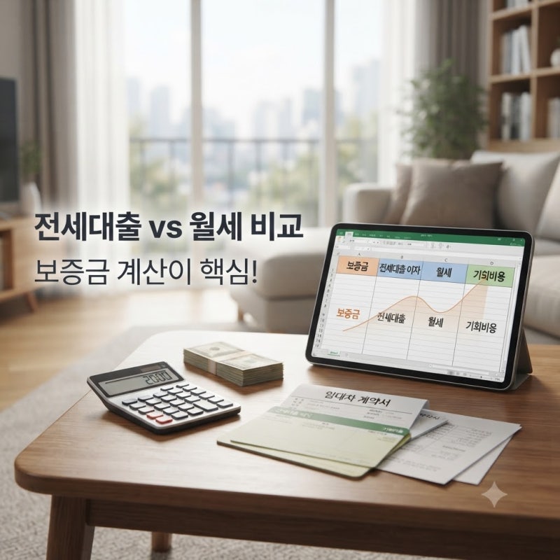 전세대출 이자와 월세를 비교할 때 보증금도 계산해야 하는 이유