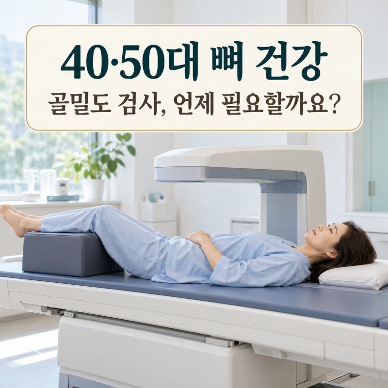 40대·50대 골다공증 검사는 언제? 골밀도 수치와 뼈 건강 관리법