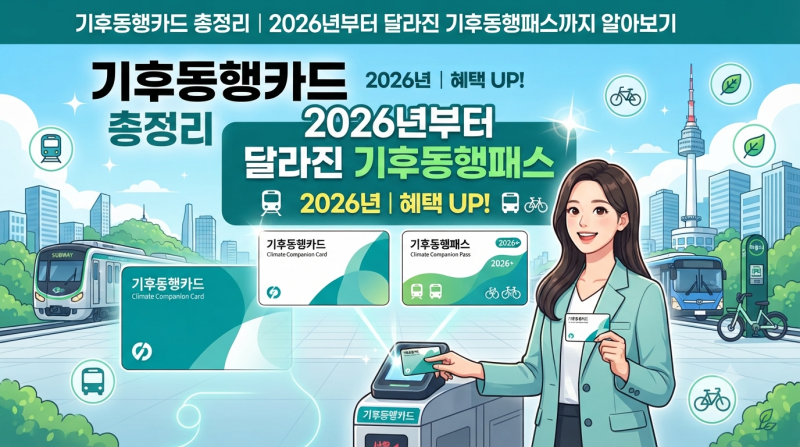 기후동행카드 총정리｜2026년부터 달라진 기후동행패스까지 알아보기