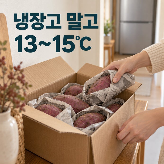 고구마 보관법, 냉장고는 피하고 13~15℃ 신문지·종이상자에 보관