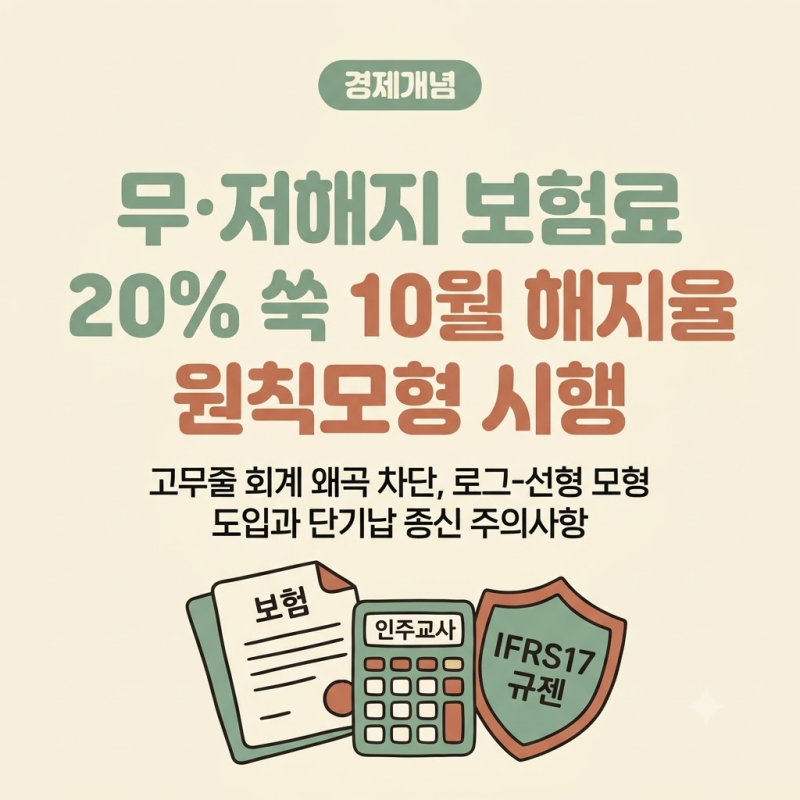 보험료 오르고 환급률 깎인다! 10월 무·저해지 보험 해지율 원칙모형 제도화와 단기납 종신 ....