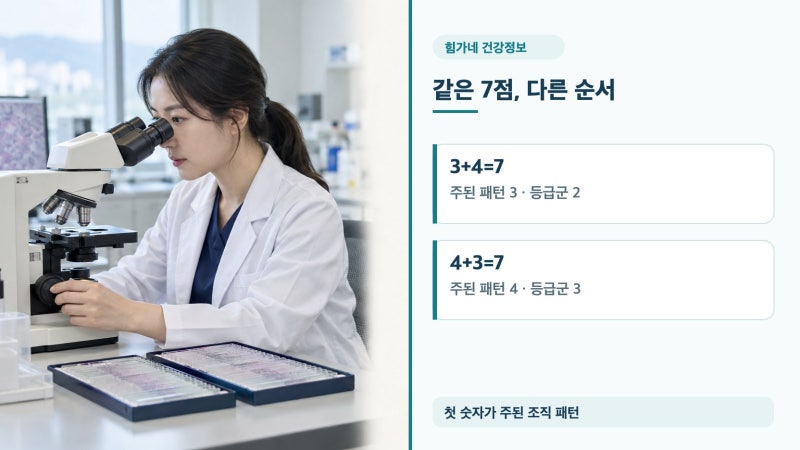 전립선암 조직검사 글리슨수치, 3+4와 4+3은 왜 다를까?
