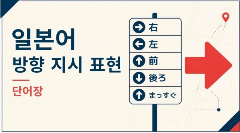 왕초보 일본어 독학 | 필수 위치 및 방향 표현 정리 (위·아래·옆·동서남북)