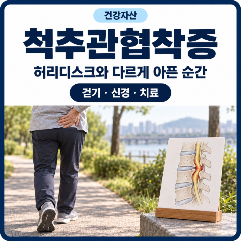 척추관협착증, 걸을 땐 아프고 쉬면 괜찮다? 허리디스크와 다른 이 통증