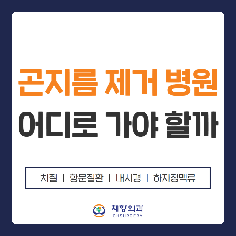 곤지름 치료 병원 어디로 가야 할까요? 항문외과 비뇨기과