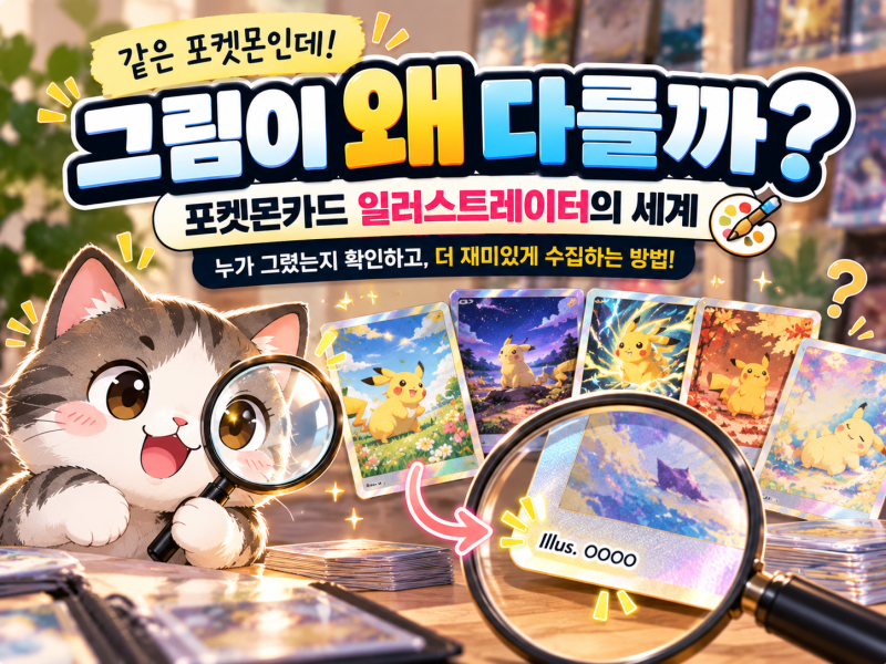 포켓몬카드 같은 포켓몬인데 그림이 왜 다를까?｜일러스트레이터로 수집하는 방법