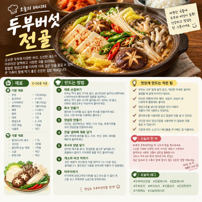 두부버섯전골