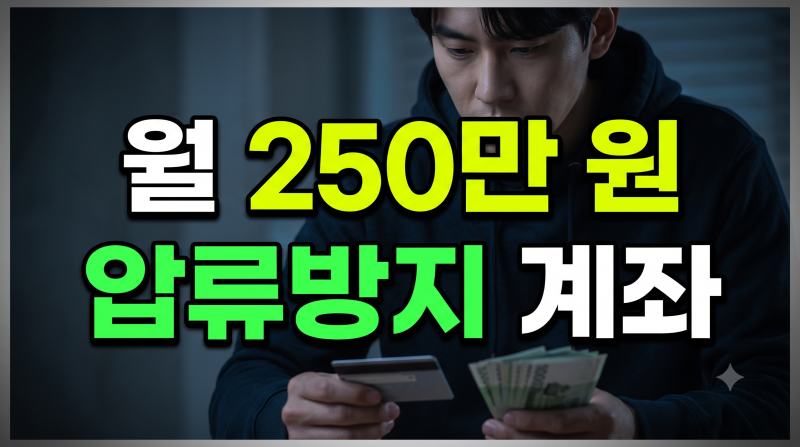 월 250만 원 지키는 압류방지 생계비계좌 개설 방법 및 조건